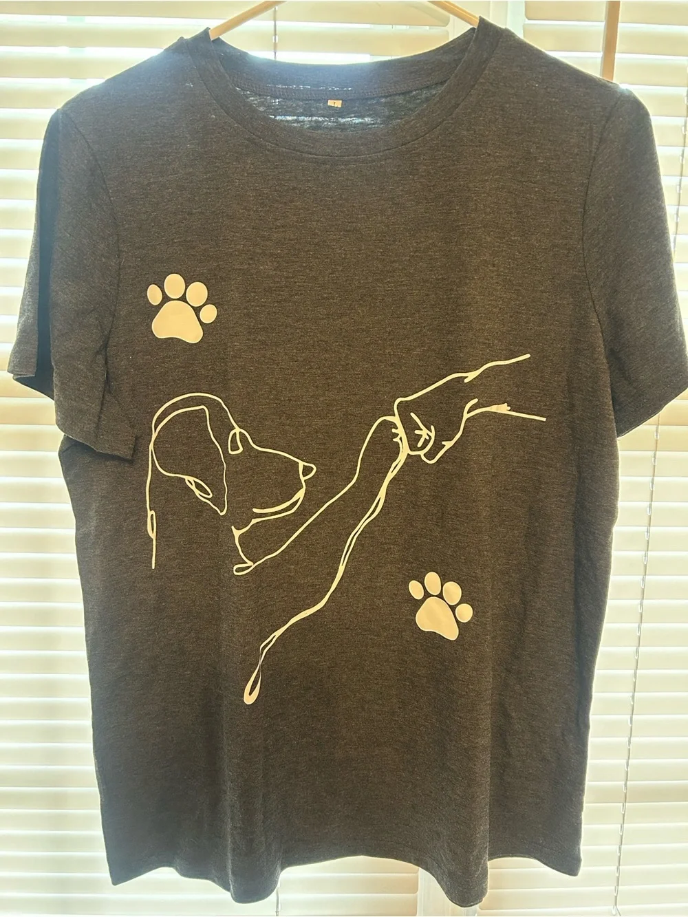 Dog Paw & Fist Graphic T‑Shirt - Charcoal